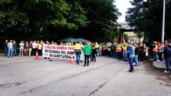 Manifestaci�n de los trabajadores de Saint Gobain en Avil�s