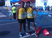 Los hermanos Quint�ns participaron en la Carreira de Oleiros.