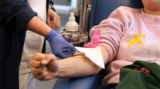 Imagen de archivo de una donacin de sangre. 