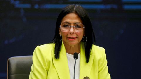 Delcy Rodr�guez, presidenta interina de Venezuela.
