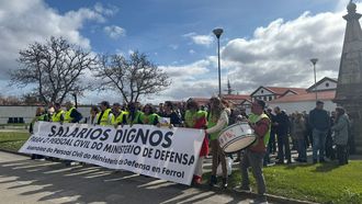 Nueva protesta del personal civil de Defensa
