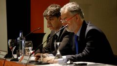 Roberto Pereira y Jos� Luis Rodr�guez D�az, en las jornadas t�cnicas de fiscalidad y contabilidad.