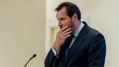 El ministro de Transportes, �scar Puente, en una comparecencia este mi�rcoles.