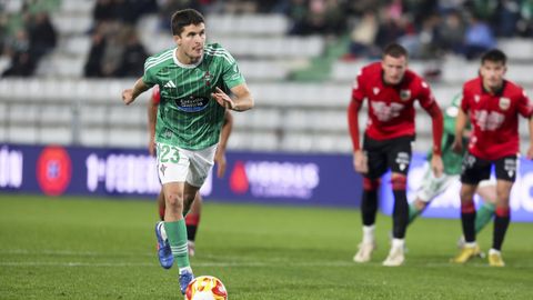 Pe�a en una lanzamiento de penalti este curso en A Malata. 