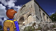 Captura de un v�deo de presentaci�n de las rutas �B�skalo en Ribeira Sacra�, con una imagen de la iglesia rom�nica de Santo Estevo de Ribas de Mi�o, en O Savi�ao

