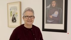 Clara Gallego est� muy agradecida por el proyecto solidario que se puede visitar hasta el viernes en la sede de Afundaci�n, en Cervantes.
