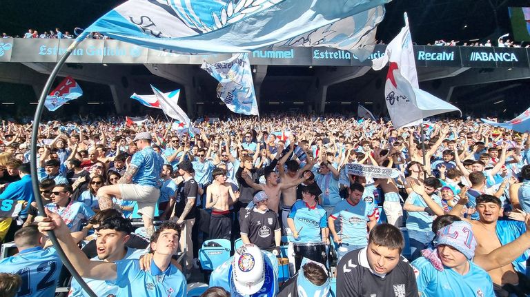 Imagen de la grada de Marcador durante el Celta-Rayo Vallecano del pasado mayo.