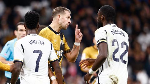 Florian Lejeune y Antonio R�diger.Florian Lejeune, central del Rayo Vallecano, y Antonio R�diger, futbolista del Real Madrid
