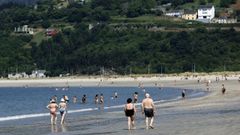 Playa de Covas, en una imagen del presente verano