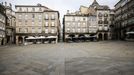 Ambiente en la praza Maior de Ourense con las nuevas restricciones