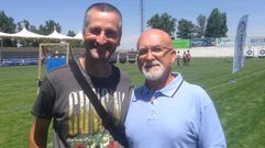 Antonio V�zquez, oro en Barcelona'92, con Antonio Rebollo, encargado del encendido del pebetero.