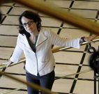 Marta Sanz estuvo ayer en A Coru�a.