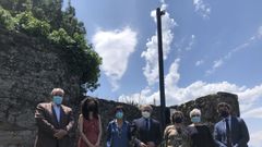 Representantes del Ayuntamiento y la Xunta al pie de la c�mara web de MeteoGalicia