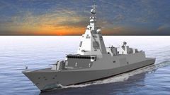 Recreaci�n de la futura fragata F-110
