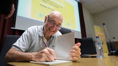 Antón Rey, na presentación en Santiago.