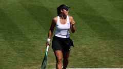 Bouzas celebra un punto en el reciente Lexus Eastbourne Open.