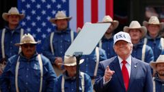 El presidente de Estados Unidos, Donald Trump, durante el acto de inauguraci�n de la Biblioteca Presidencial Theodore Roosevelt