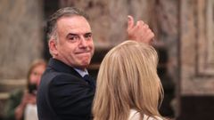 El presidente de Uruguay, Yamand� Orsi, en el Palacio Legislativo