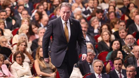 Alfredo Canteli durante la ceremonia de los Premios Princesa de Asturias 2025 celebrados en el Teatro Campoamor