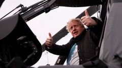 Boris Johnson, durante una visita a instalaciones de la Fuerza A�rea en Anglesey (Reino Unido)