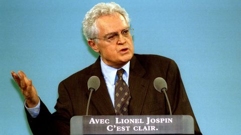 Lionel Jospin durante una campa�a electoral en 1995