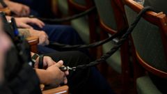 Los cuatro acusados escuchan la sentencia en el Tribunal de Szeged, en el sur de Hungr�a