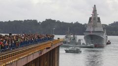 Botadura de la fragata F-111, la nueva �punta de lanza de la Armada�, en Ferrol