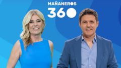 Los periodistas Esther Palomera y Jes�s Cintora, en una imagen difundida por RTVE para promocionar la entrevista a S�nchez