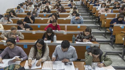 El simulacro se hizo en la Facultade de Medicina de la USC