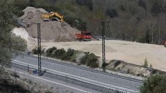 Obras del AVE en el tramo Campobecerros-Taboadela