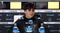 El jugador juvenil del Celta Fortuna Anxo Rodr�guez, tras el partido ante el �vila de ayer en Barreiro.