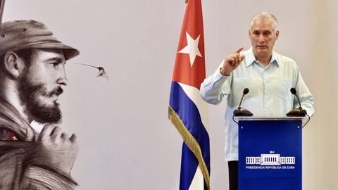 El presidente de la Rep�blica de Cuba, Miguel D�az Canel