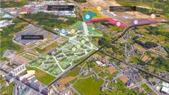 Recreaci�n del barrio multiecol�gico que se situar� cerca de As Termas