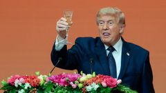 El brindis de Trump.