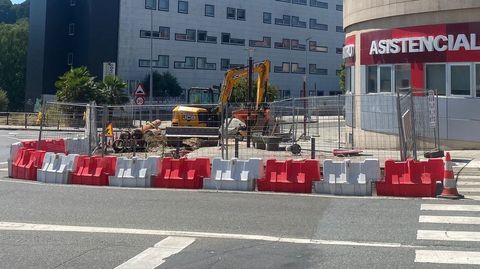 Imagen de archivo de la afectaci�n de las obras en la zona de la rotonda de Pontepedri�a
