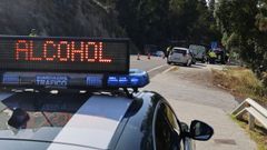 Control preventivo de alcoholemia de la Guardia Civil en Ourense