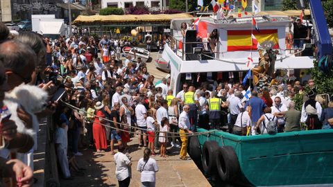 Imágenes de la procesión marítima de la Virxe do Carme en Santiago de Lampón