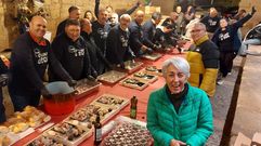 Los 35 boirenses que integraron la delegacin participaron en el reparto de cocido