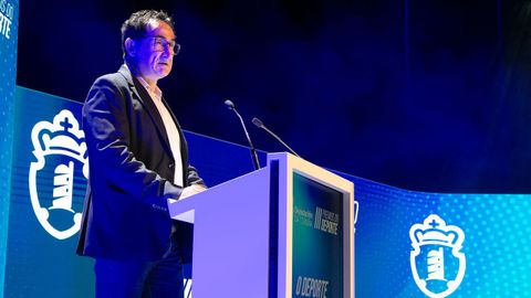 Antonio Leira, durante los premios del deporte.