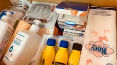 Algunos de los alimentos recibidos