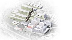 Plano de la fase 1 del futuro Novo Chuac con los bloques que se construir�n entre el 2023 y el 2025, seg�n los plazos anunciados por la Xunta, y que supondr�n el 80 % del proyecto