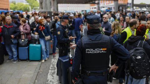 Presencia policial en Atocha 