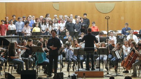 Imagen de archivo de un concierto de fin de curso de la escuela compostelana