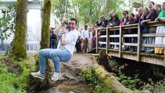 Luis L�pez en el sementeira de Salvaterra