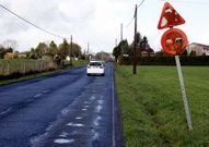Estado del vial que une Ordes y Cerceda por Mercur�n.