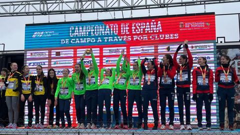 El Ourense Atletismo fue tercero en el podio sub-18