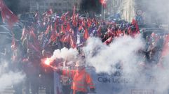 CC.OO. secund� una manifestaci�n que parti� de Navantia Ferrol
