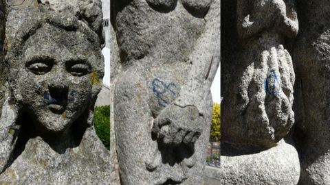 Pintadas en el cruceiro de las cinco calles, del siglo XVIII