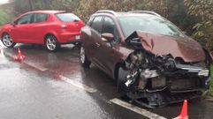 La colisi�n en Negreira se sald� con un herido