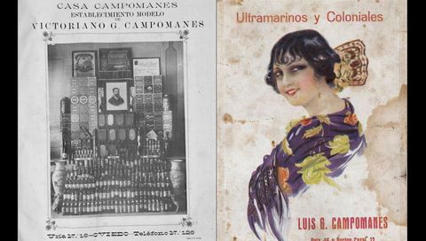 Carteles de anuncio del negocio del prspero Victoriano G. Campomanes, que fue quien encarg la construccin de Villa Magdalena y a la que llamo Villa Julia en honor a su joven esposa